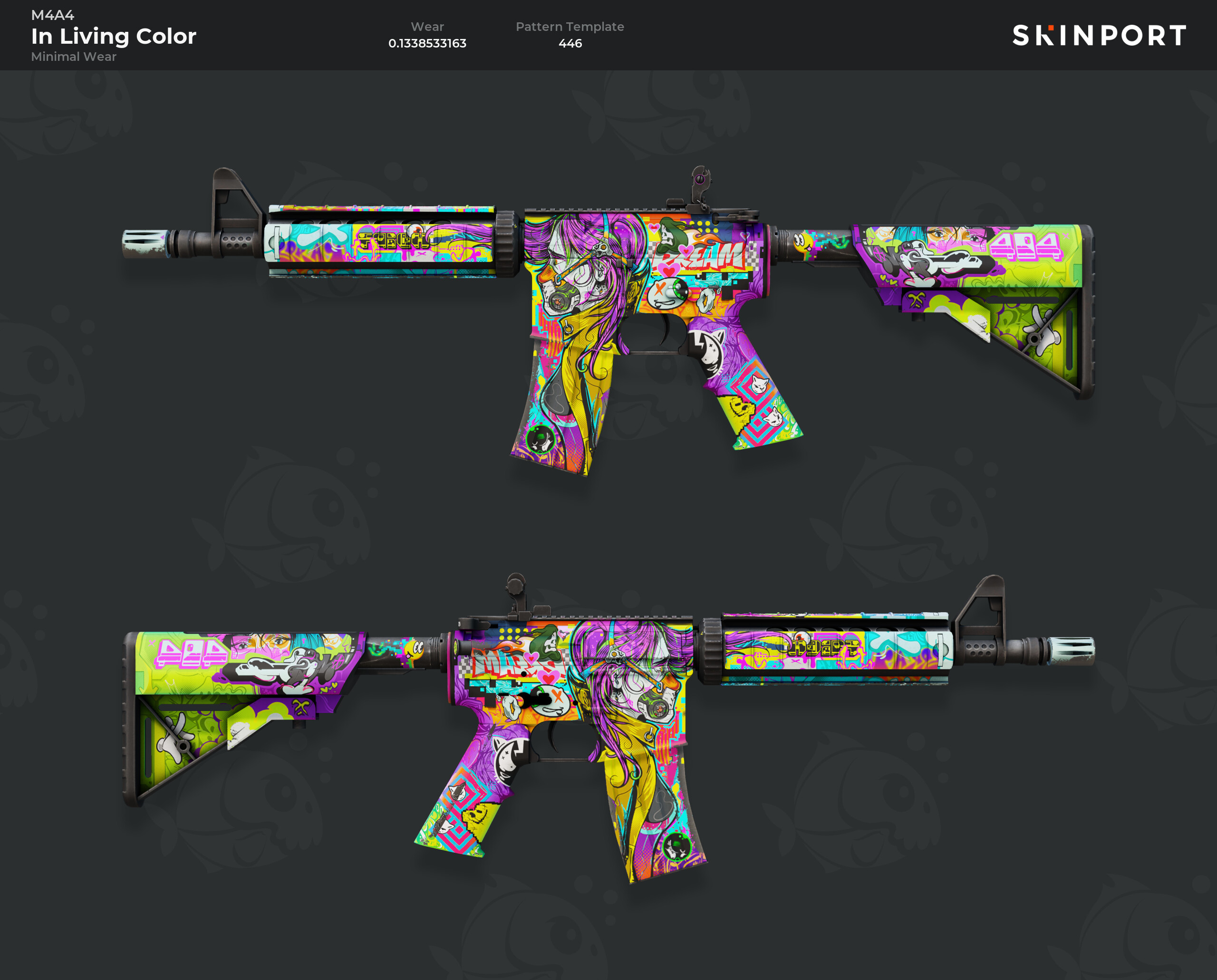 M4A4 | In Living Color (Minimal Wear) - Counter-Strike 2 - Skinport