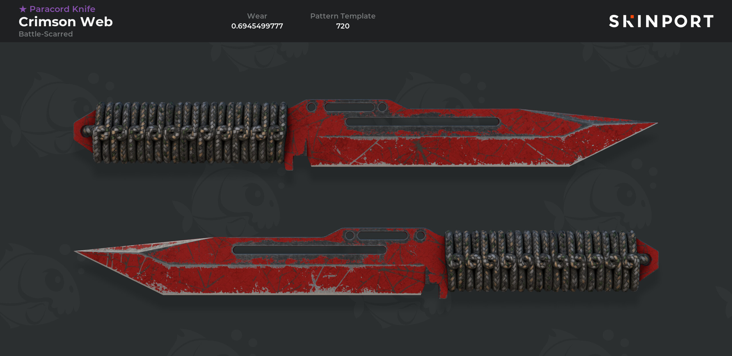 Paracord Knife | Crimson Web (Battle-Scarred) - Counter-Strike 2 - Skinport