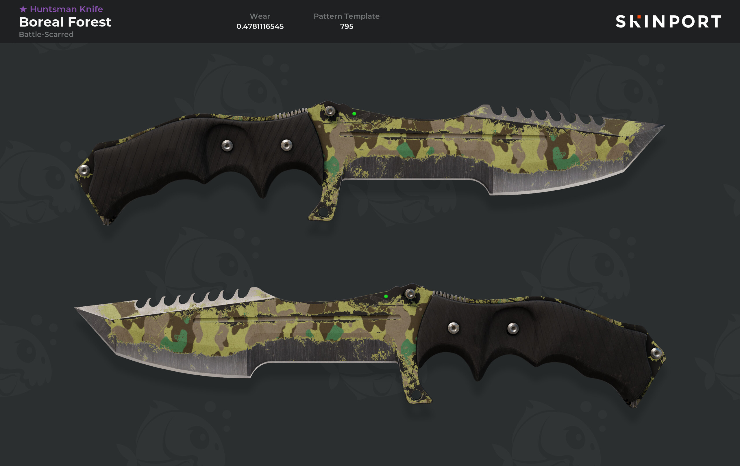 Huntsman Knife | Boreal Forest (Battle-Scarred) - Counter-Strike 2 ...