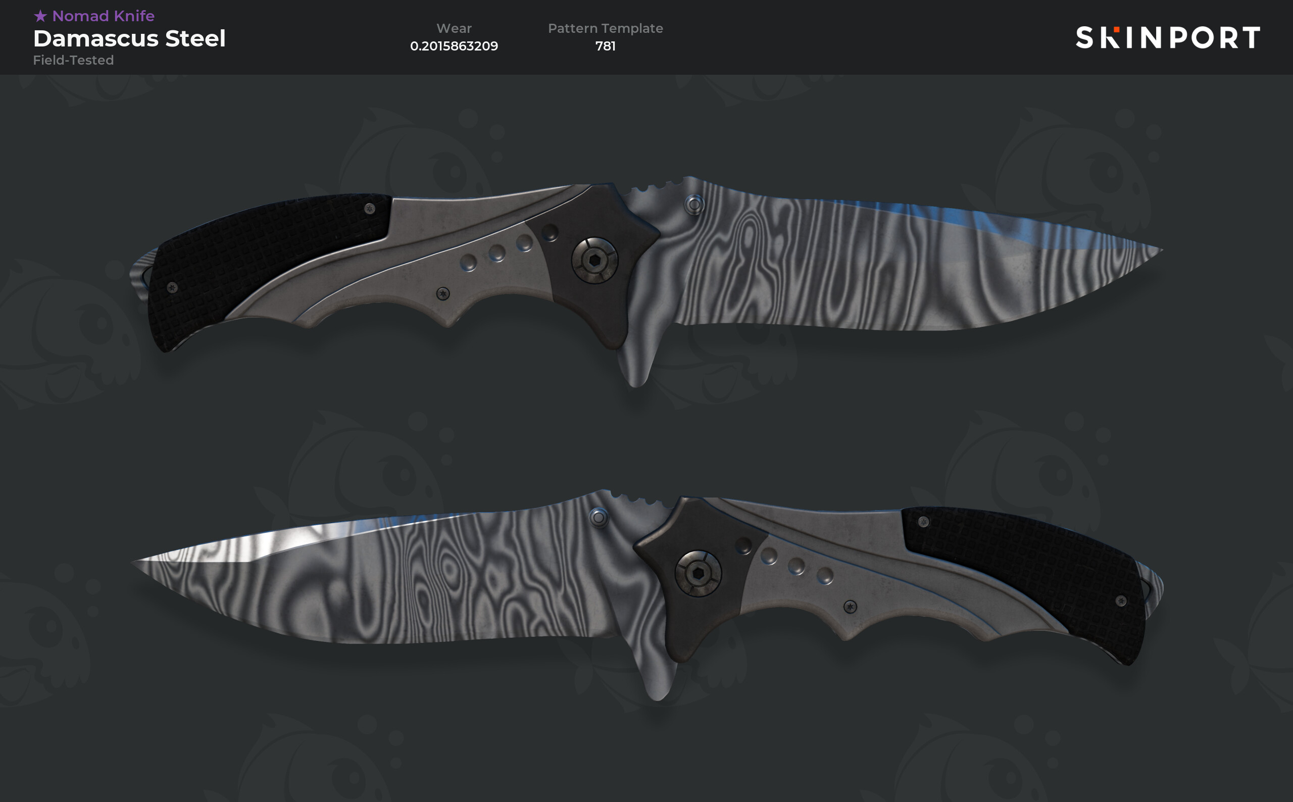 Nomad Knife | Damascus Steel (Field-Tested) - Counter-Strike 2 - Skinport