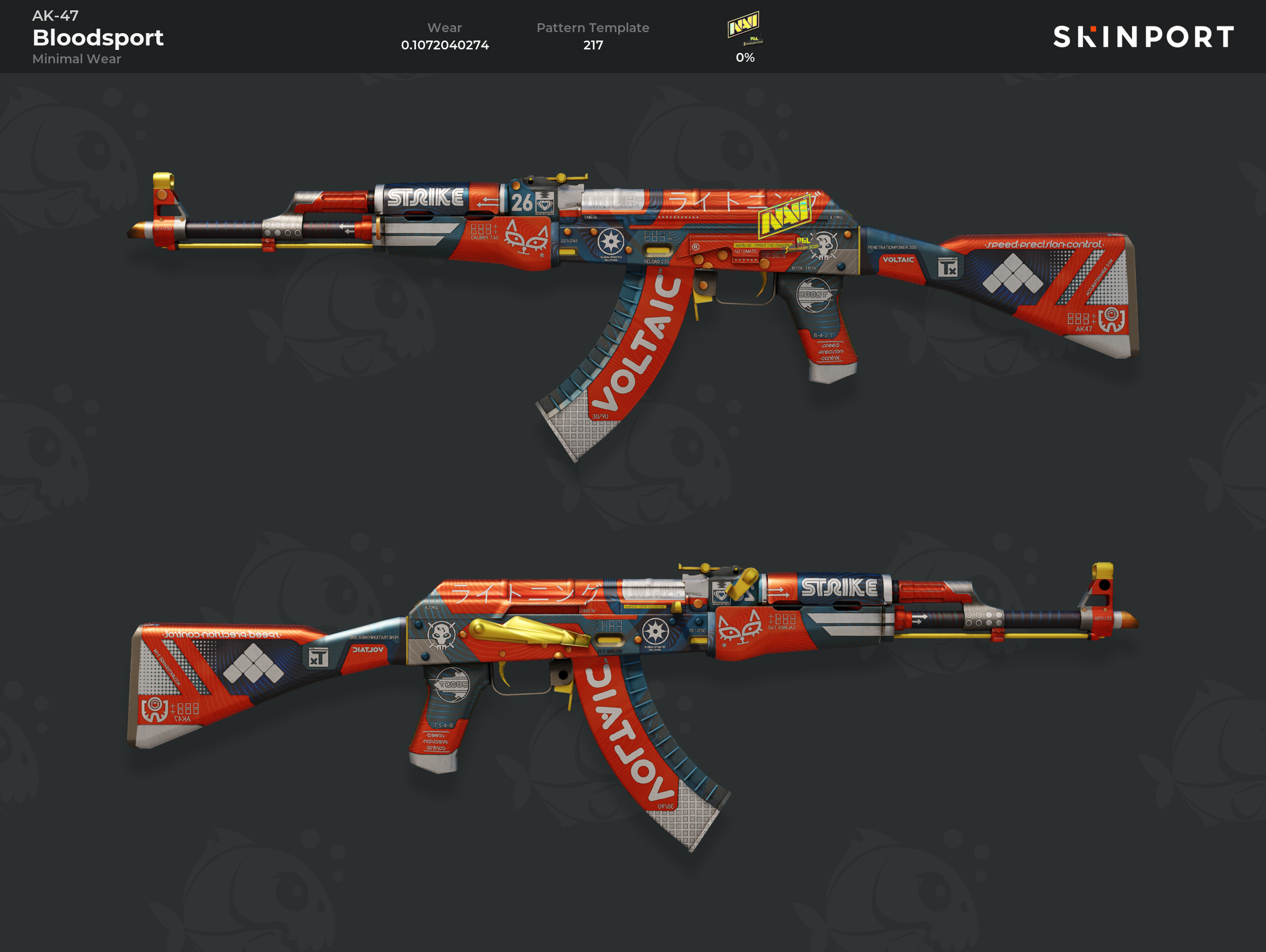 AK-47 | Bloodsport (Minimal Wear) - Counter-Strike 2 - Skinport
