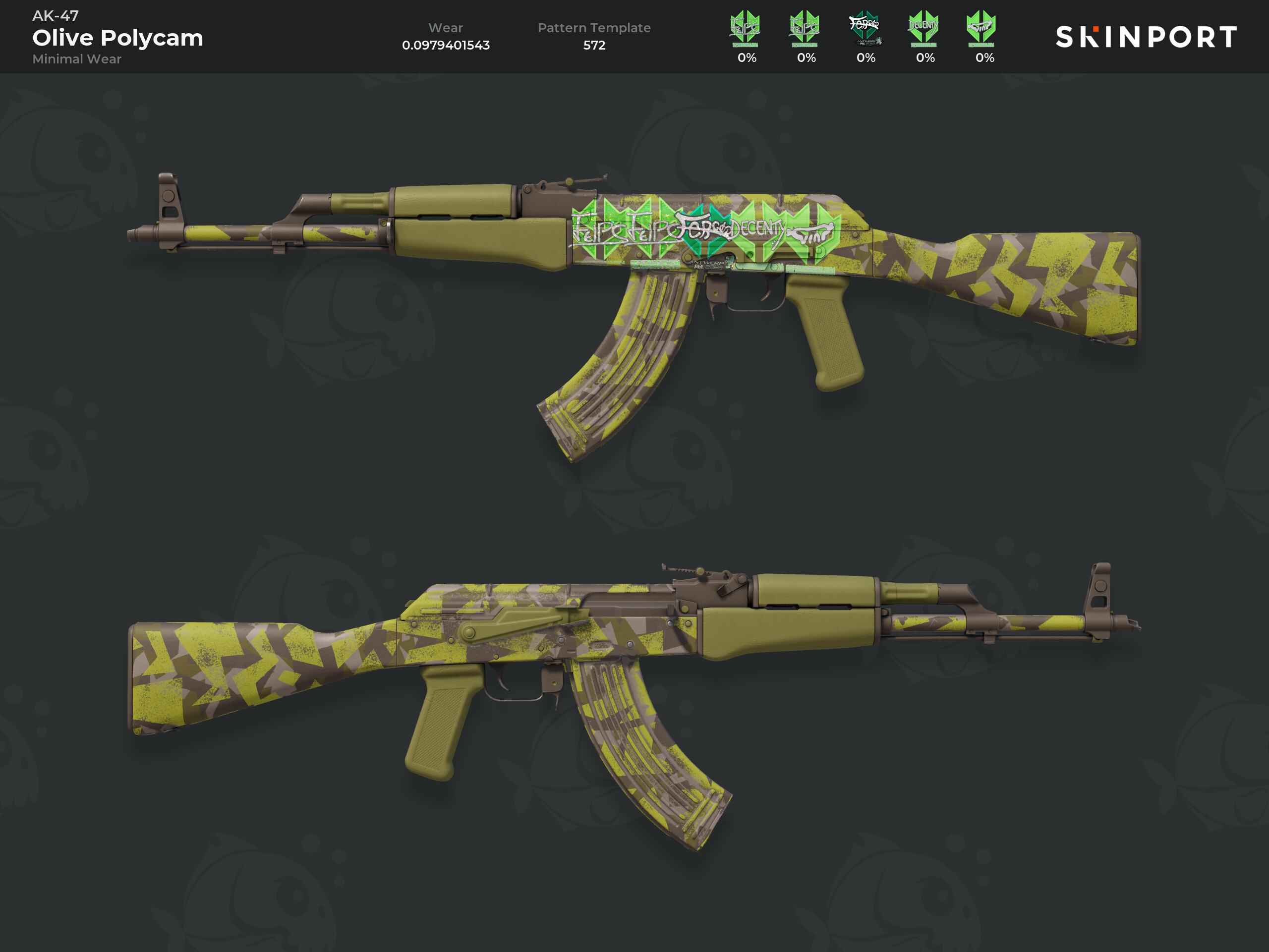 Купить AK-47 | Olive Polycam (Minimal Wear) - цена 16.55 ₽ RUB | Купить ...